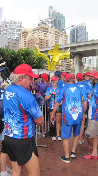 Crew assembling for race
