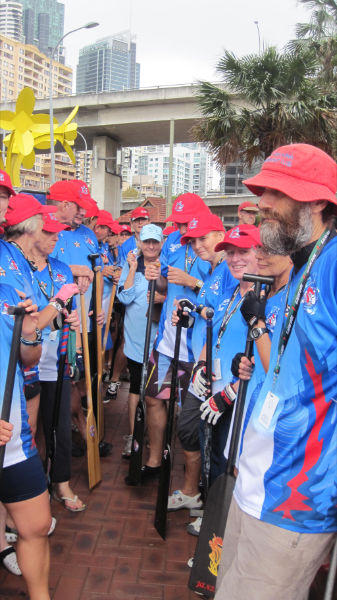 Crew assembling for race