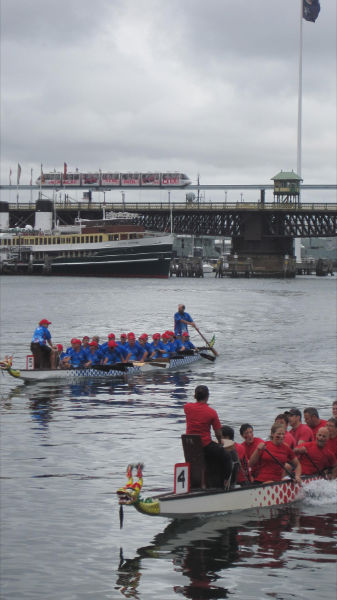 Boat in race