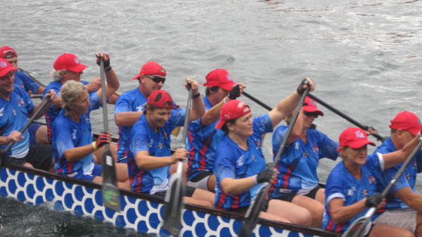 Boat in race