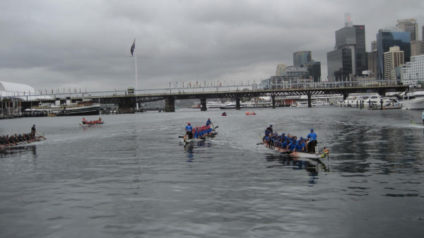 Boat in race