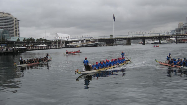 Boat in race
