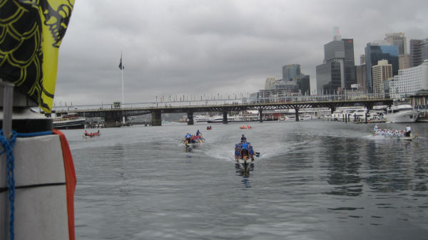 Boat in race