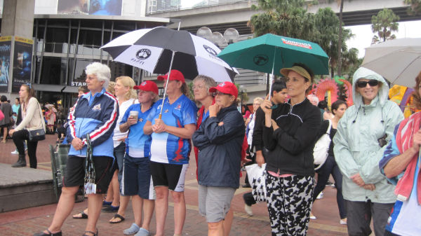 Club members watching the racing